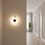 Alabaster LED Wall Light Round