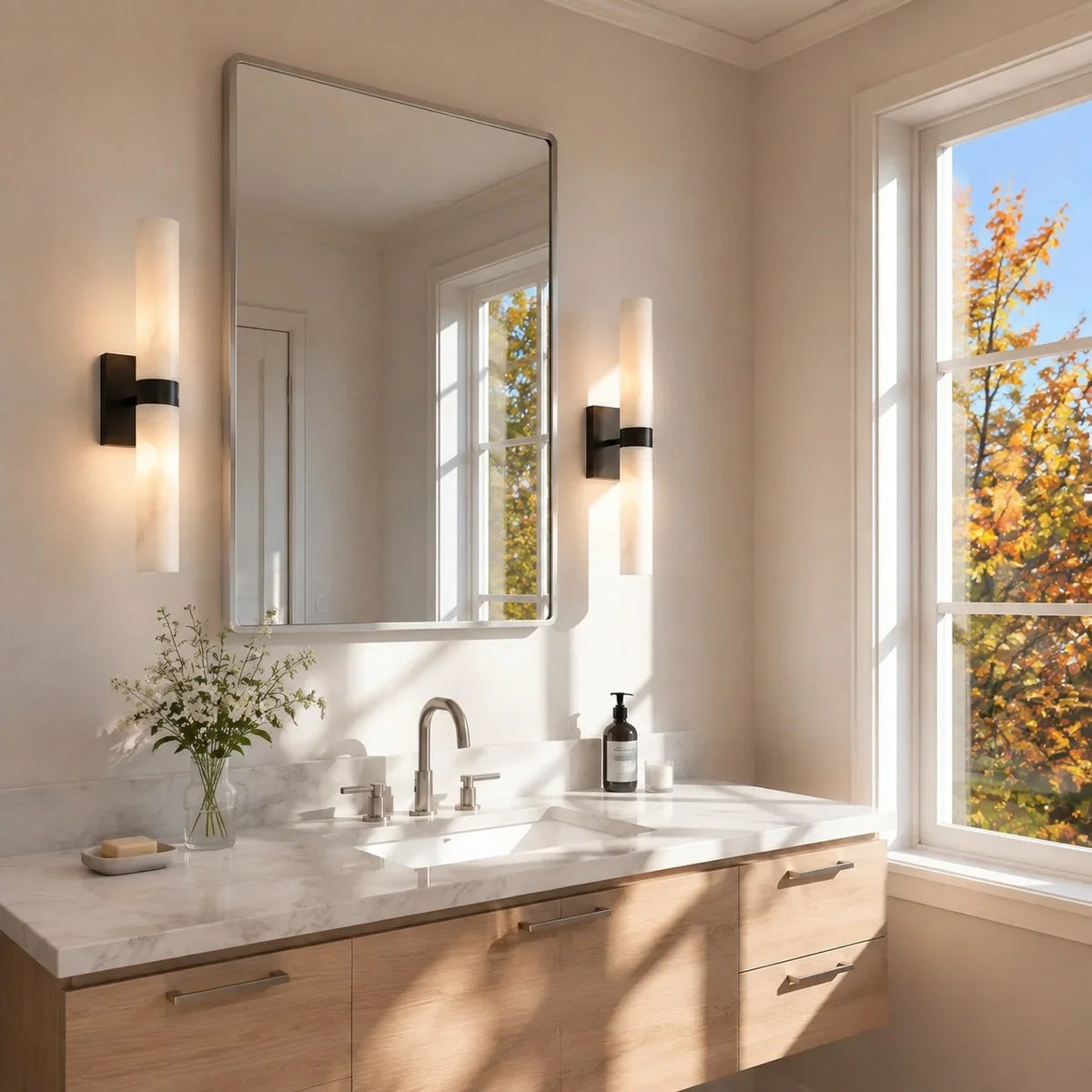 Alabaster Tube Wall Sconce LED