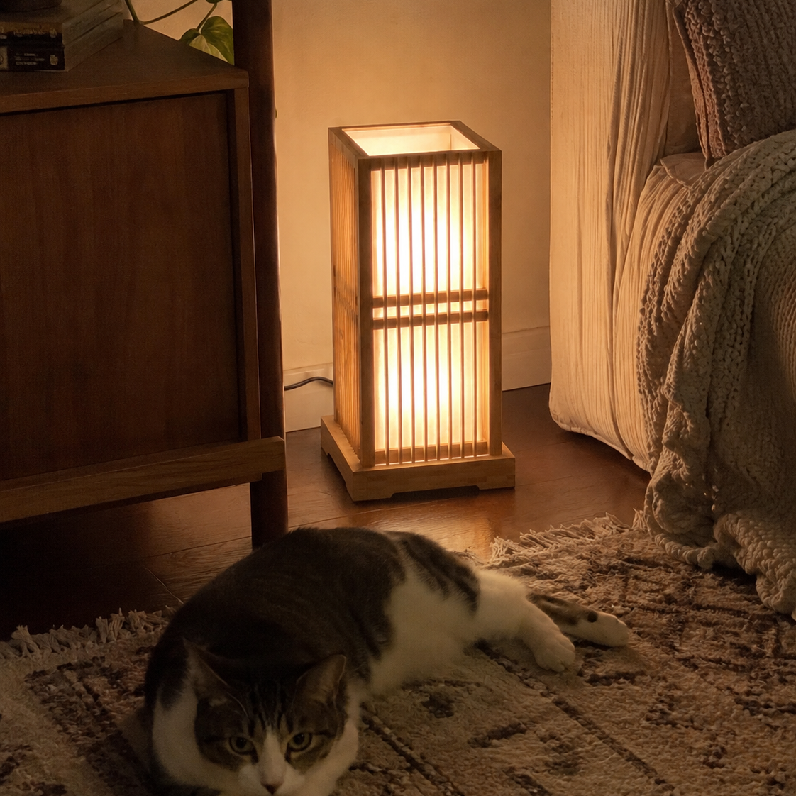 Bamboo Table Lamp Lantern