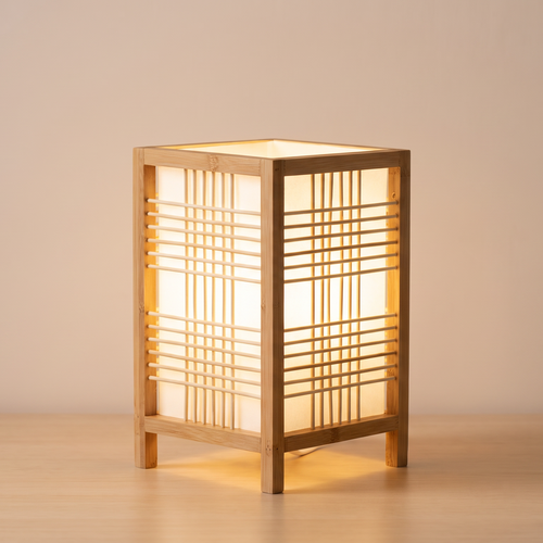 Bamboo Table Lamp Lattice