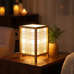 Bamboo Table Lamp Lattice