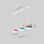 Bird Pendant Light Wood Branch 3-Light Linear Scandinavian