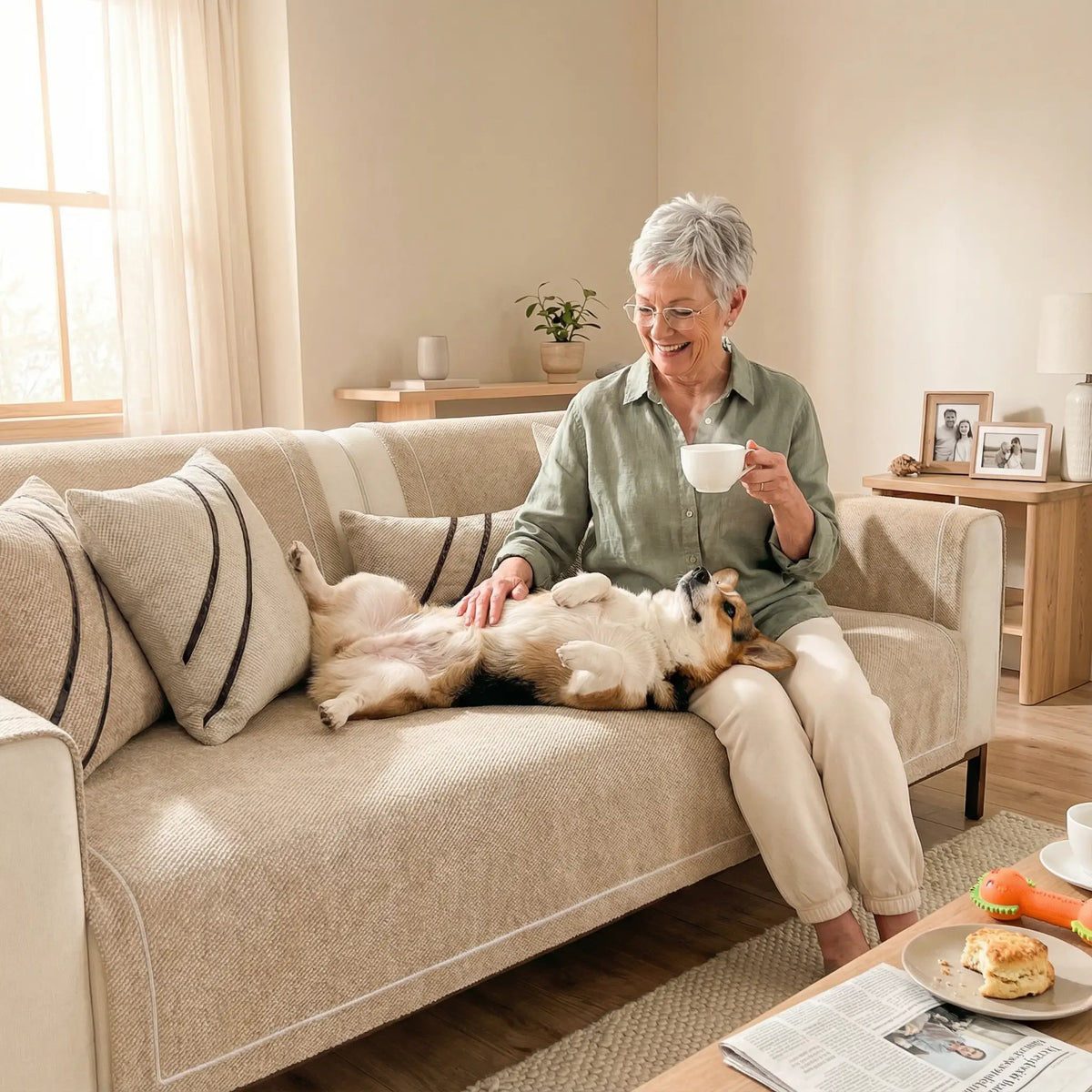 Birka | Waterproof Chenille Anti-Slip Sofa Cover