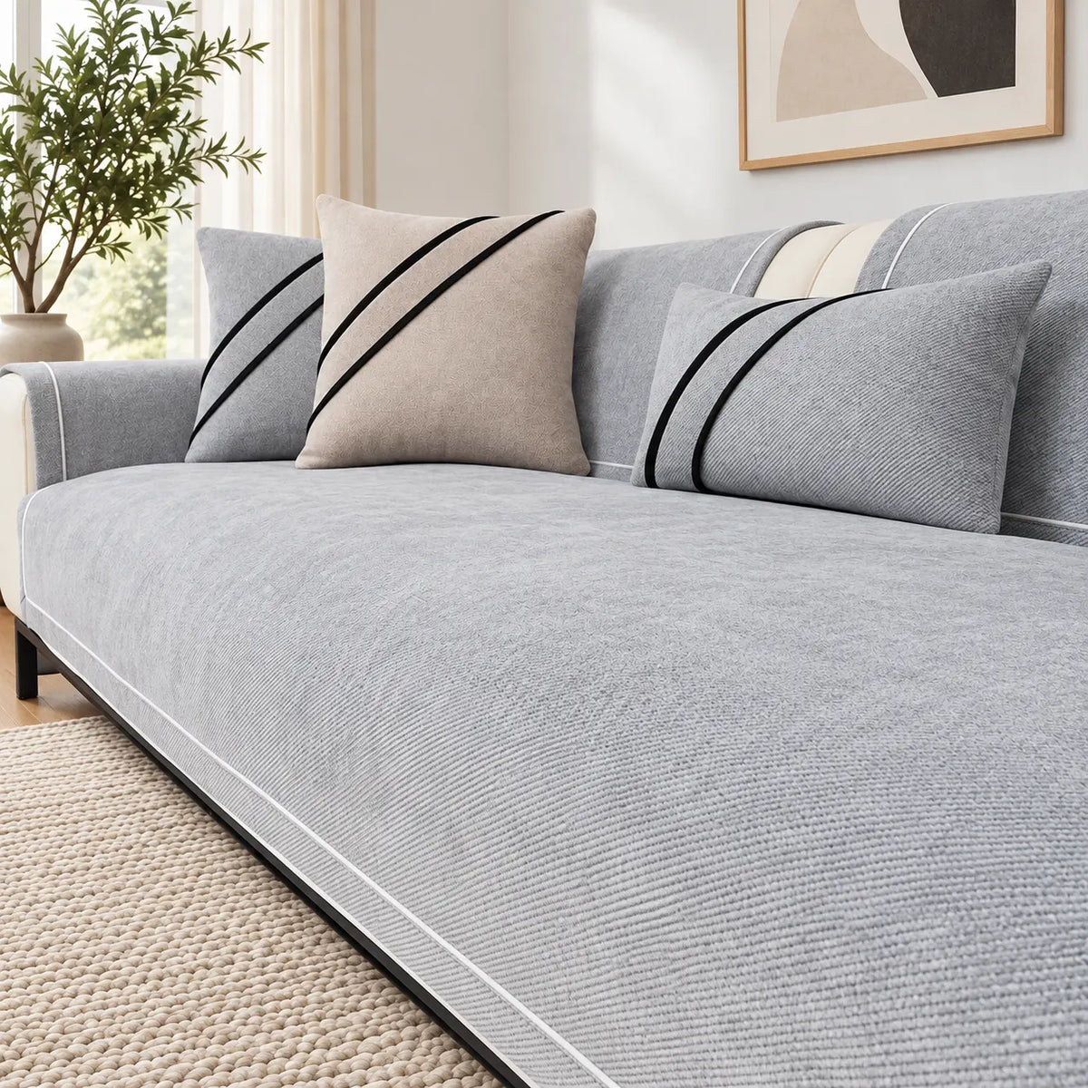 Birka | Waterproof Chenille Anti-Slip Sofa Cover
