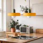 Colored Glass Pendant Light 2-Light Linear