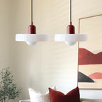 Colored Glass Pendant Light 2-Light Linear