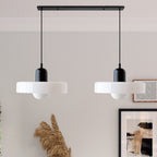 Colored Glass Pendant Light 2-Light Linear