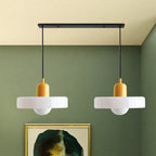 Colored Glass Pendant Light 2-Light Linear