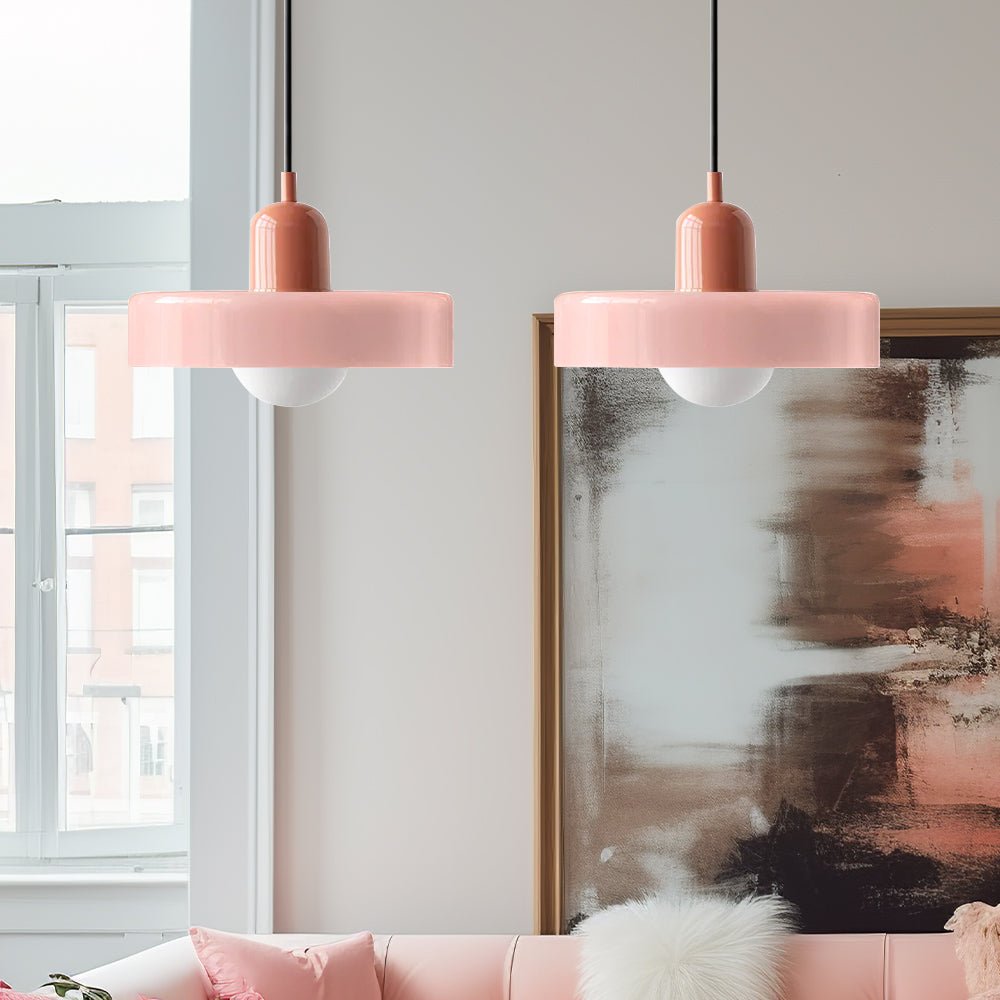 Colored Glass Pendant Light 2-Light Linear
