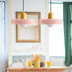 Colored Glass Pendant Light 2-Light Linear