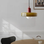 Colored Glass Pendant Light 2-Light Linear