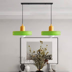 Colored Glass Pendant Light 2-Light Linear
