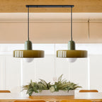 Colored Glass Pendant Light 2-Light Linear
