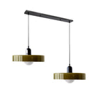 Colored Glass Pendant Light 2-Light Linear