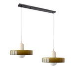 Colored Glass Pendant Light 2-Light Linear