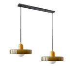 Colored Glass Pendant Light 2-Light Linear
