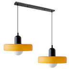 Colored Glass Pendant Light 2-Light Linear