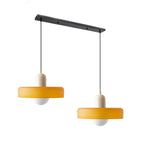 Colored Glass Pendant Light 2-Light Linear