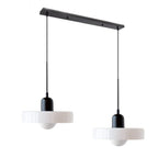 Colored Glass Pendant Light 2-Light Linear