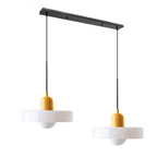 Colored Glass Pendant Light 2-Light Linear