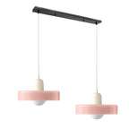Colored Glass Pendant Light 2-Light Linear