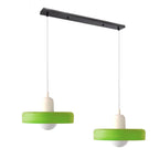Colored Glass Pendant Light 2-Light Linear