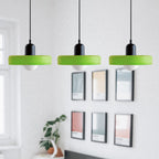 Colored Glass Pendant Light 3-Light Linear