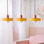 Colored Glass Pendant Light 3-Light Linear
