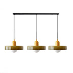 Colored Glass Pendant Light 3-Light Linear