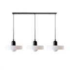 Colored Glass Pendant Light 3-Light Linear