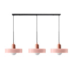 Colored Glass Pendant Light 3-Light Linear