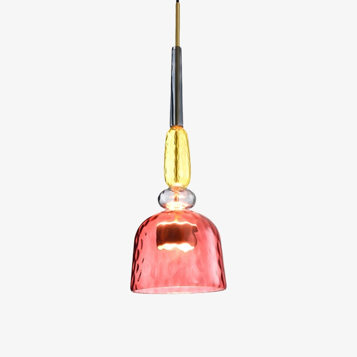 Colored Glass Pendant Light Hand Blown