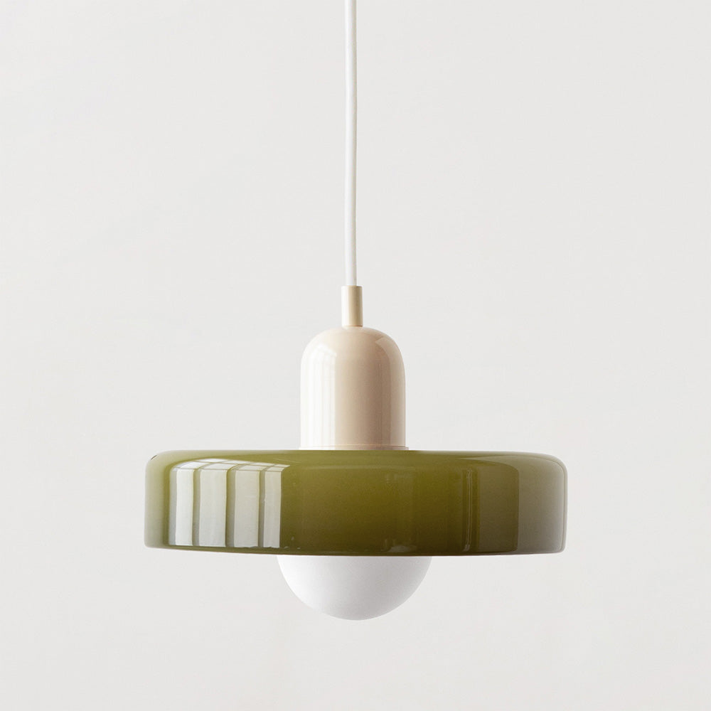Colored Glass Pendant Light Retro