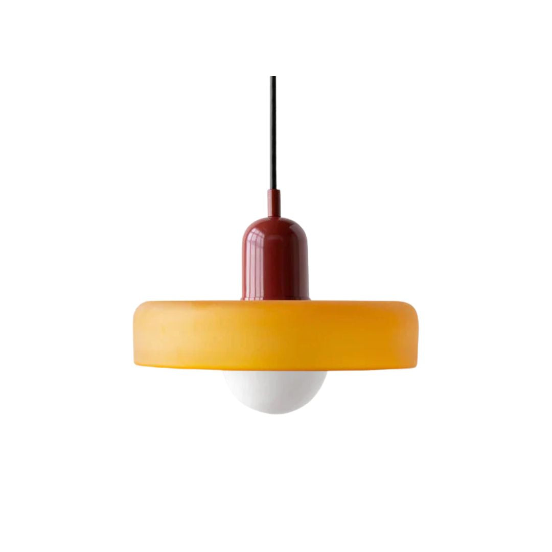 Colored Glass Pendant Light Retro
