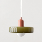 Colored Glass Pendant Light Retro
