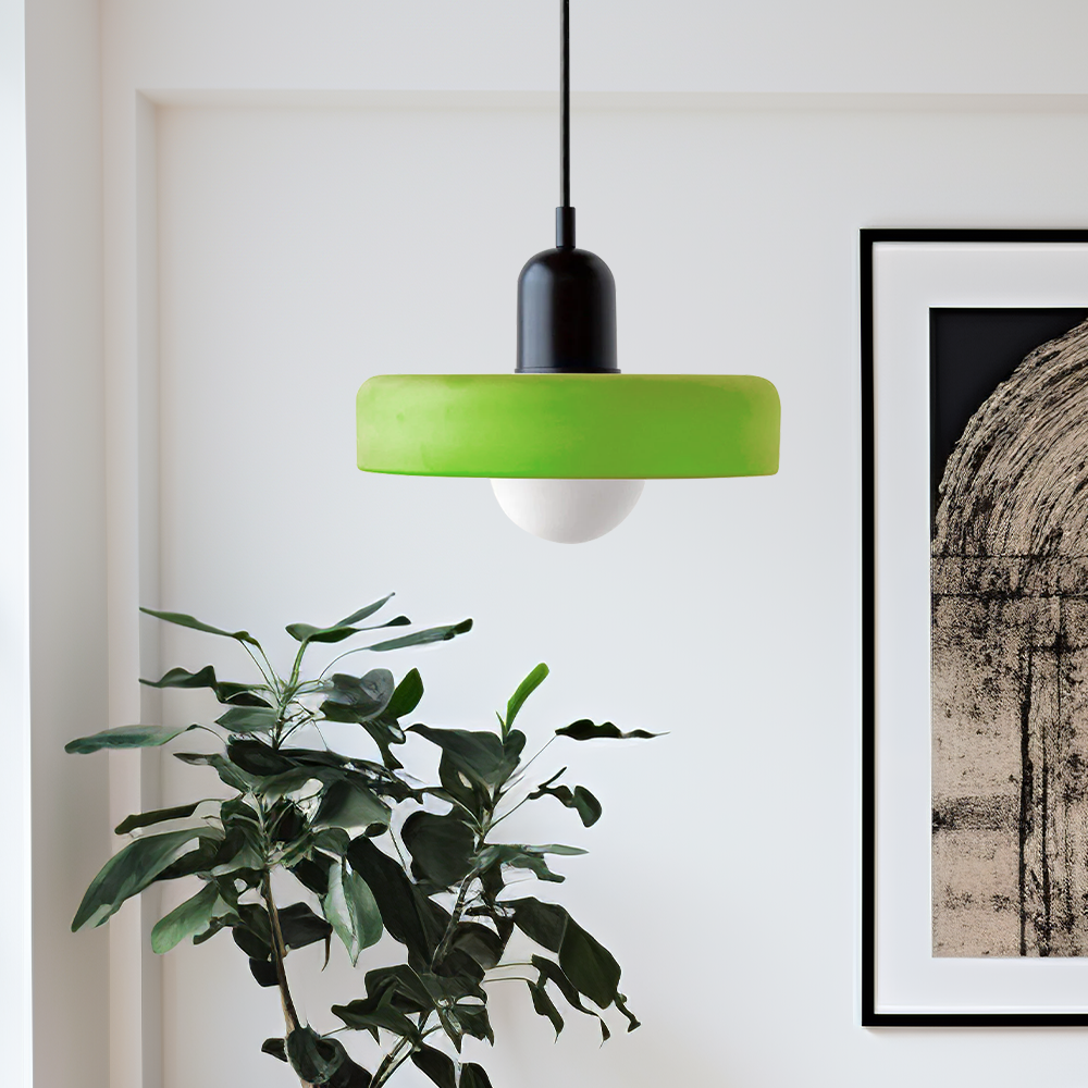 Colored Glass Pendant Light Retro