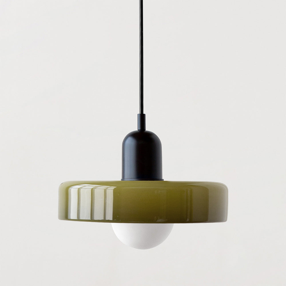 Colored Glass Pendant Light Retro