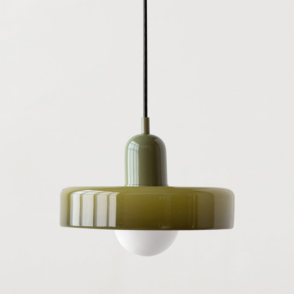 Colored Glass Pendant Light Retro