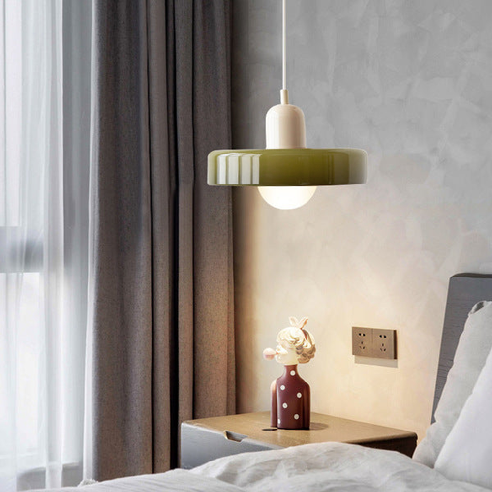Colored Glass Pendant Light Retro