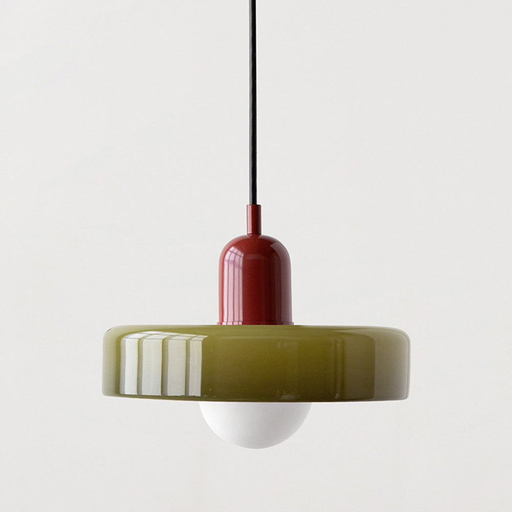 Colored Glass Pendant Light Retro