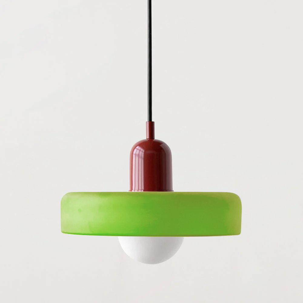 Colored Glass Pendant Light Retro