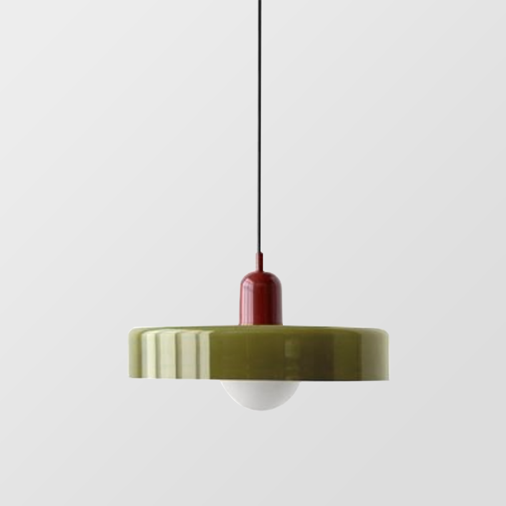 Colored Glass Pendant Light Retro