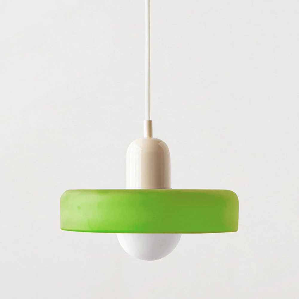 Colored Glass Pendant Light Retro