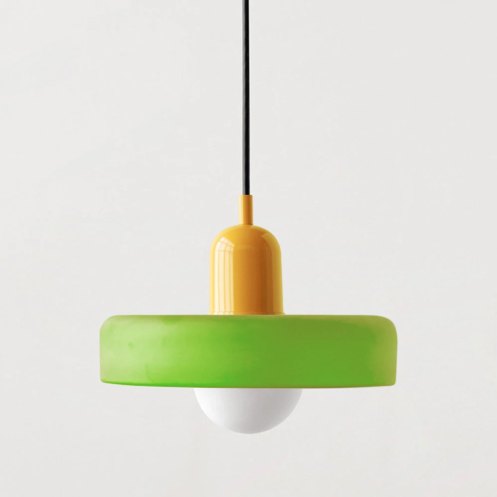 Colored Glass Pendant Light Retro