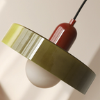 Colored Glass Pendant Light Retro