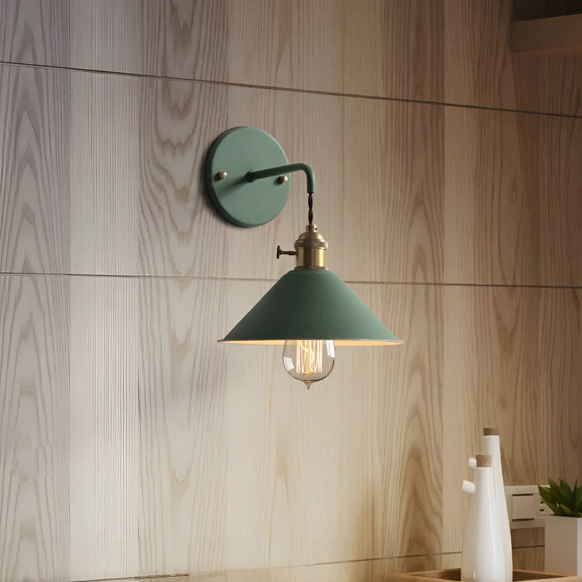 Cone Shade Metal Wall Sconce