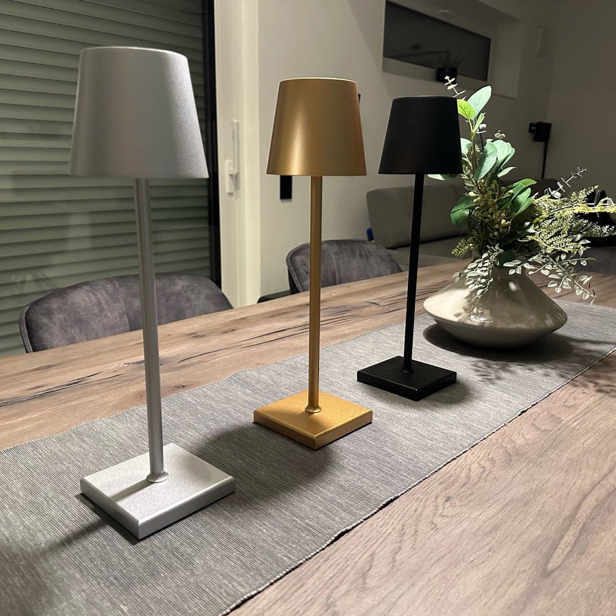 Cordless Touch Table Lamp Rechargeable Dimmable Metal
