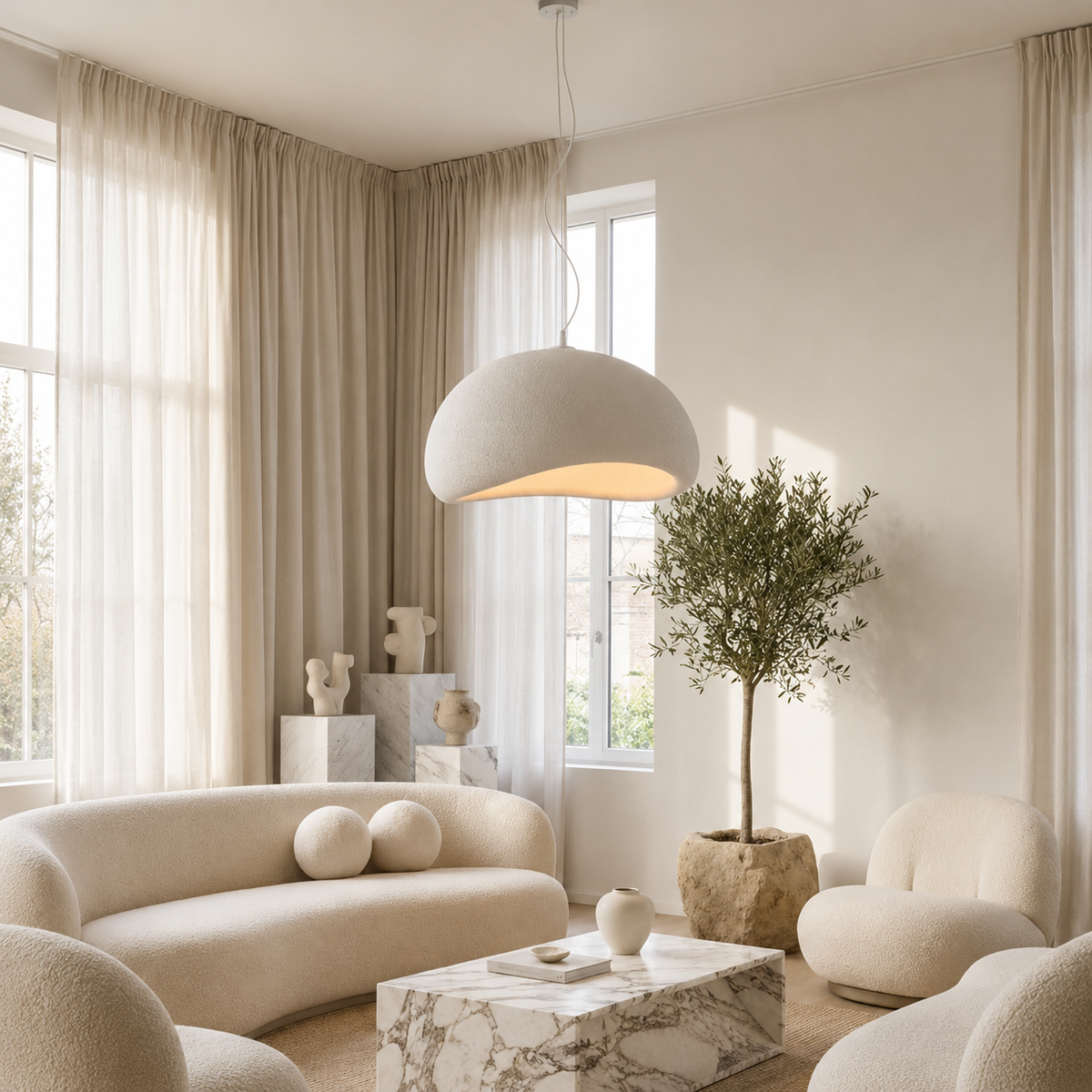 Dome Pendant Light Textured Finish