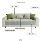 Elna | Chenille Anti-Slip Sofa Cover