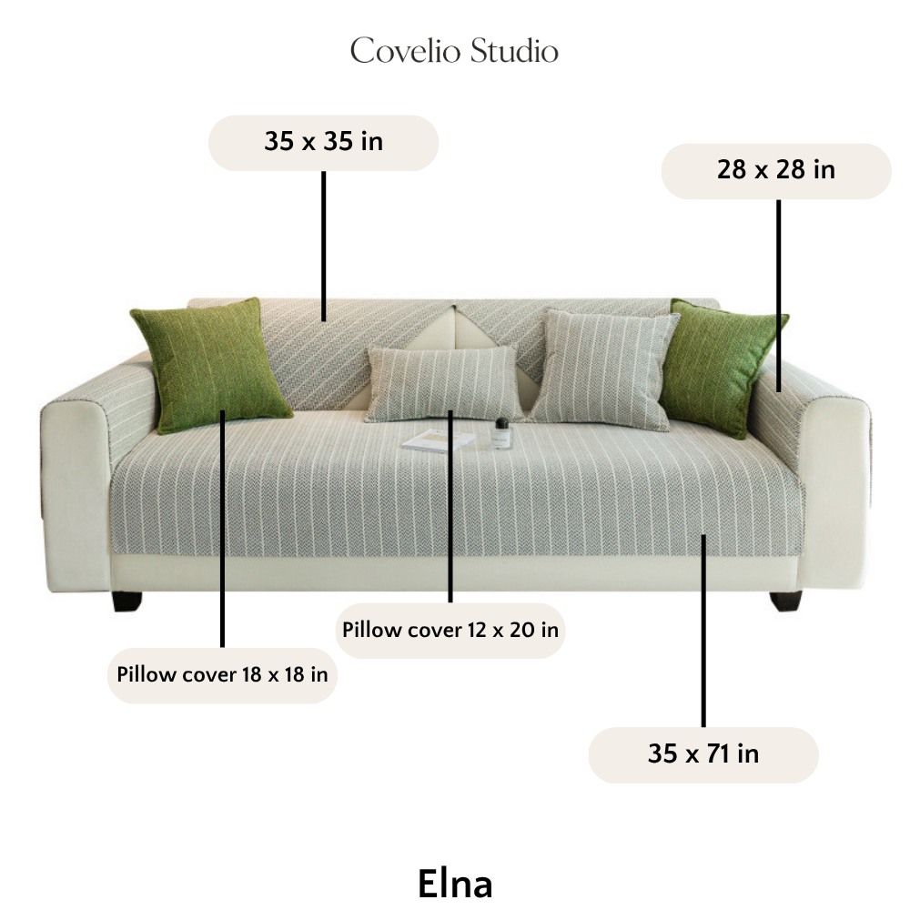 Elna | Chenille Anti-Slip Sofa Cover